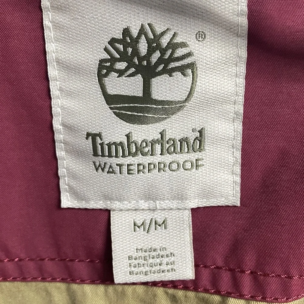 Timberland Men's‎ Waterproof Jacket Rain Coat Brick Red Sz. M